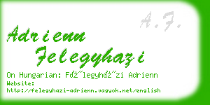 adrienn felegyhazi business card